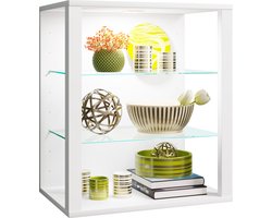 Houten glazen wandvitrine Hangende vitrinekast Glazen vitrinekast Vitrinekast Staande vitrinekast Glasol S