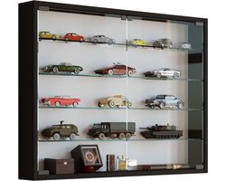 Houten glazen wandvitrinekast Wandvitrinekast Collector vitrine Mandosa L