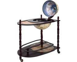 Houten Globe Bar Kast met Opslag voor Dranken en Glazen
