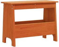 Houten halbank met opbergruimte 60x28x45 cm Massief Grenen Waxbruin