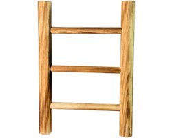 Houten Handdoekladder - Theedoekhouder Decoratief Rek - Badkamer Organiseren - Rustiek Landelijk Design - 38 cm - Beige