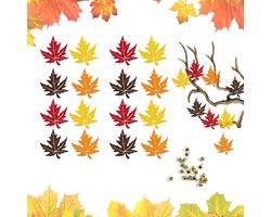 Houten Hangende Ahornbladeren, 16 Stuks, Decoratieve Pendant voor Herfst en Kerst, Perfect voor Feestdagen en Versiering