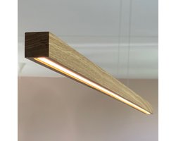 Houten hanglamp - Lamp keukeneiland - BYLUM 150 cm Eiken - Hanglamp keuken - Led lamp boven kookeiland - 100% massief hout - Dimbare LED - Hoogte instelbaar
