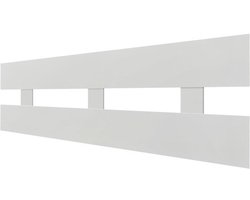 Houten hoofdbord - Bedombouw voor wandmontage - Slaapkamerdecoratie - Gerecycled materiaal - 140cm breed - Wit