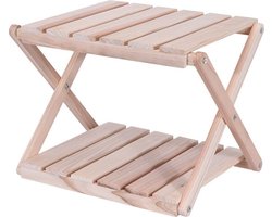 Houten inklapbaar bijzettafeltje voor in de tuin 38,5 cm