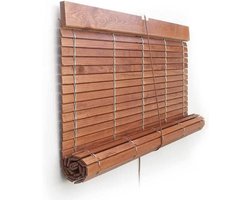 Houten Jaloezie Cherry Gelakt met Rem en Katrol - 90 x 220 cm