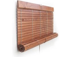 Houten Jaloezie Cherry Gelakt met Rem en Katrol - 90 x 220 cm