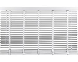 Houten Jaloezie Wit - 200x210 cm (BxH) - Raamdecoratie - Lamelbreedte 50 mm - inc. Bedieningskoord en Draaistang - Eenvoudig op maat maken en monteren