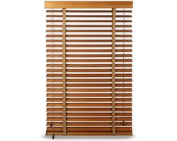 Houten Jaloezieën 50mm Lamellen - Warmte-isolerend & Verduisterend Raambekleding