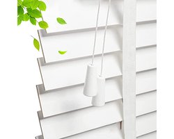 Houten Jaloezieën 50mm - Verduisterende Raamdecoratie voor Woonkamers en Kantoorruimtes