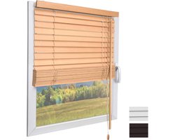 Houten Jaloezieën 50x130 cm - Milieuvriendelijke Rolgordijnen voor Deur en Raam