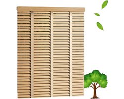 Houten Jaloezieën Breed 50mm - Horizontale Binnenzonwering voor Privacy en Lichtregulatie