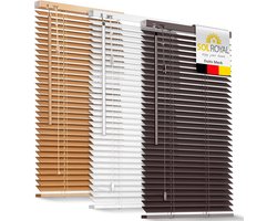 Houten jaloezieën donkerbruin 130x160 cm - Lichtdoorlatende raambekleding