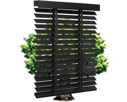Houten Jaloezieën - Horizontale Gordijnen - Licht en Privacy Regelen - Gemaakt Van Tunghout - 50x100cm - Zwart