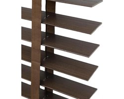 Houten Jaloezieën - Horizontale Gordijnen - Privacy en Licht - 50mm Lamellen - 80 x 130 cm - Koffie