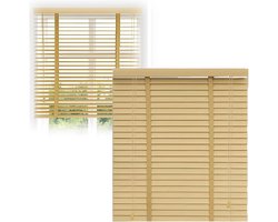 Houten Jaloezieën - Horizontale Gordijnen Raambekleding - Licht en Privacy Regelen - 5 cm Houten Lamellen