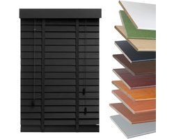 Houten Jaloezieën - Horizontale Gordijnen Raambekleding - Privacy en Zonwering - Op Maat Gemaakt 5cm Lamellen