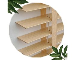 Houten Jaloezieën - Licht filterend - Privacy Creëren - Natuurlijk Lindehout - 50mm Lamellen - Houtkleur