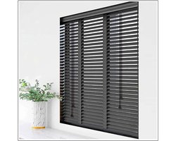 Houten Jaloezieën - Luxaflex - Raambekleding - Verduisterend en Geluidsisolerend - 50x160cm - Natuurlijk