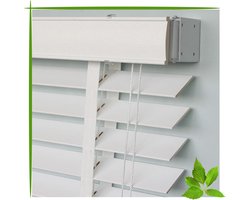 Houten Jaloezieën - Raam Luiken - Licht Filtering - Natuurlijk Hout - 125x175cm