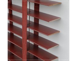 Houten Jaloezieën - Raambekleding Horizontaal - Privacy en Licht - Natuurlijk Massief Hout - 105x175cm