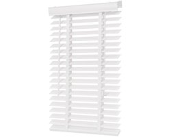 Houten Jaloeziën 50mm Verstelbare Houten Blind 80x130cm Wit
