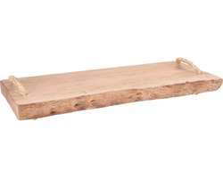 Houten kaarsenplateau robuust 51 cm - Home deco - Woondecoratie/woonaccessoires - Kaars planken/plateaus van hout