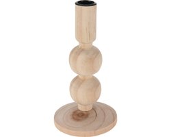 Houten kaarshouder, natuurlijk