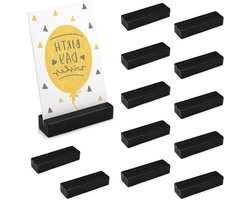 Houten Kaart Houder Set van 12 Stuks voor Tafel, Menu en Foto's - Perfect voor Bruiloften, Restaurants en Feestjes