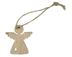 Houten Kadohanger Engel – Set van 24 | 5 cm | Kerstdecoratie