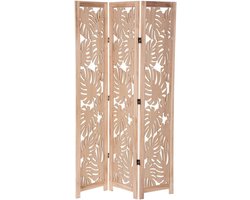 Houten kamerscherm met doorbroken patroon voor privacy en decoratie