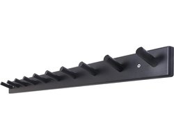 Houten kapstok - Wandhaak bamboe - Opbergen jassen - Zwaar gebruik - 99 cm lang - Zwart