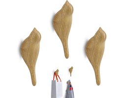 Houten kapstok, wandhaak met vogelmotief, multifunctionele wandhaak met vogelmotief voor het ophangen van jassen, handdoeken, hoeden, tassen, hars, hout - 3 stuks (hars)