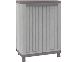 Houten kast met twee deuren en plank voor binnen en buiten - 68 x 39 x 915 cm