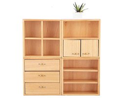 Houten Kast Meubilair voor 1/12 Poppenhuis - Woonkamer en Slaapkamer Accessoires