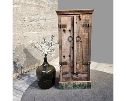 Houten kast - Uniek design - 2 deurs - 1 lade