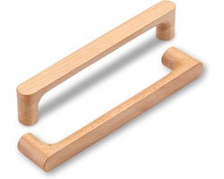 Houten Kastgrepen - Lade Pulls - Meubelrenovatie - Massief Hout - 192mm Hartafstand - Beige