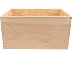 Houten Kastje - Leesbox Opberger - Boeken Delen - Elegante Retrostijl - 30x20x15 cm - Beige