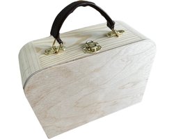 Houten Kinderkoffer - jongen - meisje - baby - kinderkamer - kraam cadeau - geboorte - koffer - graveren