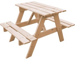 Houten Kindertafel en Stoel - Kindertuinmeubelen - 1 stuk - Multicolor - Hout - 81x60xH50 cm