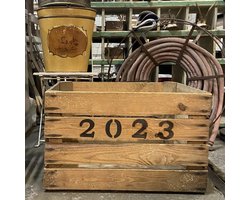Houten Kist 2023 | LiefsLabel | Handgemaakt | Maak Je Kerstpakket | Origineel Kerstpakket | DIY | Cadeaupakket | Speelgoedkist | Opbergkist | Vintage | Krat | Fruitkist | Veilingkrat | Jubileum Cadeau | Bruiloftcadeau | Kraamcadeau