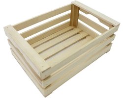 Houten Kist - Decoratie Box - Opbergen & Decoreren - Natuurlijk Materiaal - 25 x 17 x 10 cm - Houtkleur