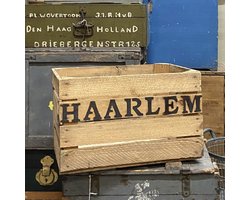 Houten Kist HAARLEM | LiefsLabel | Handgemaakt | Krat | Fruitkist | Veilingkrat | Souvenir | Opbergkist | Speelgoedkist | Krantenbak | Verhuiscadeau | Cadeau Housewarming | Vintage