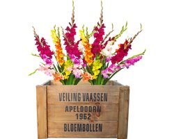 Houten kist (L) 25x19x16cm 2 stuks - Houten krat - Opbergkist - Opbergkrat - Decoratiekrat - Decoratief - Decoratie - Met handvatten