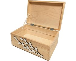 Houten Kist met Deksel - Cadeaudoos Decoreren - Opbergen en Decoreren - Lentedesign Vogel