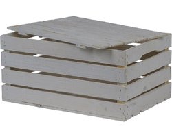 Houten Kist met Deksel - Groot, Wit / Cadeaukist / Geschenkverpakking / Doos / Gift / Cadeau