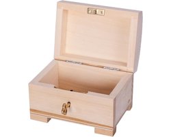 Houten kist - Opbergdoos decoratie - Hobby project - Ecologisch materiaal - 105 cm - Ongeverfd bruin