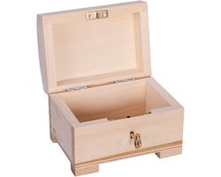 Houten kist - Opbergdoos decoratie - Hobby projecten - Ecologisch materiaal - 105 cm - Bruin