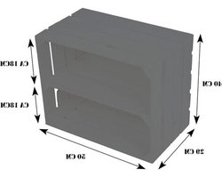 Houten Kist Tafel - Opbergkist Bank - Woonkamer Meubel - Met Wielen - 62x50x48 cm - Donker