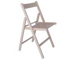 Houten klapstoel wit met stevig zitcomfort